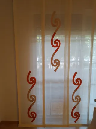 Panel Japonés y Estor Beige y otro estor marrón