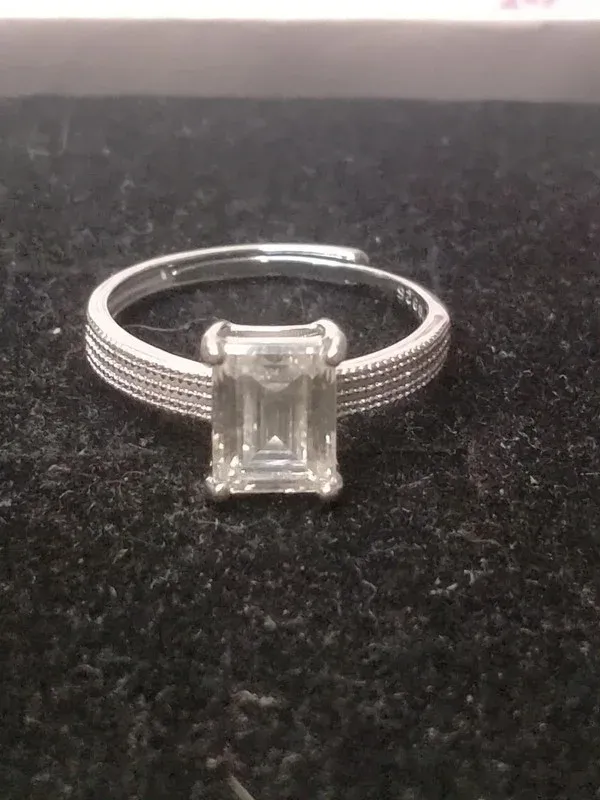 Anillo Moissanita 2.0ct Ajustable