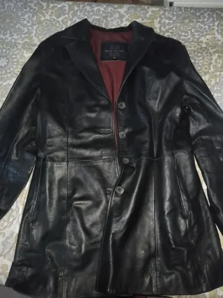 Abrigo de cuero BLAS OLIVER negro