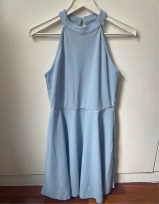 Vestido azul halter
