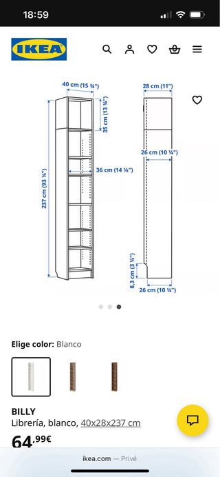 IKEA Estantería librería blanca