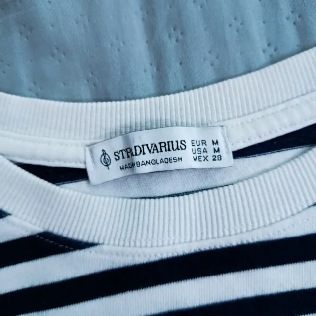 Top corto rayas M - Stradivarius