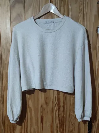 Jersey Stradivarius crema talla M