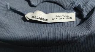 Pull&Bear Camiseta Manga Larga Azul