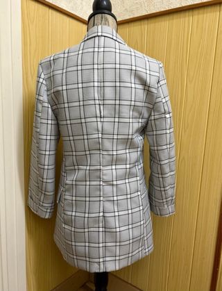 Americana cuadros gris y blanco Talla XS