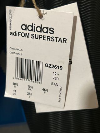 Adidas adifom superstar talla 45.5