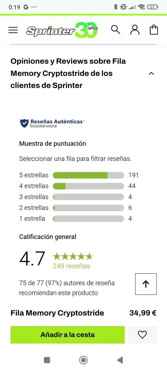 Deportivas Running Fila Memory Crytostride