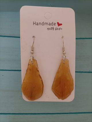 Pendientes pétalos naturales