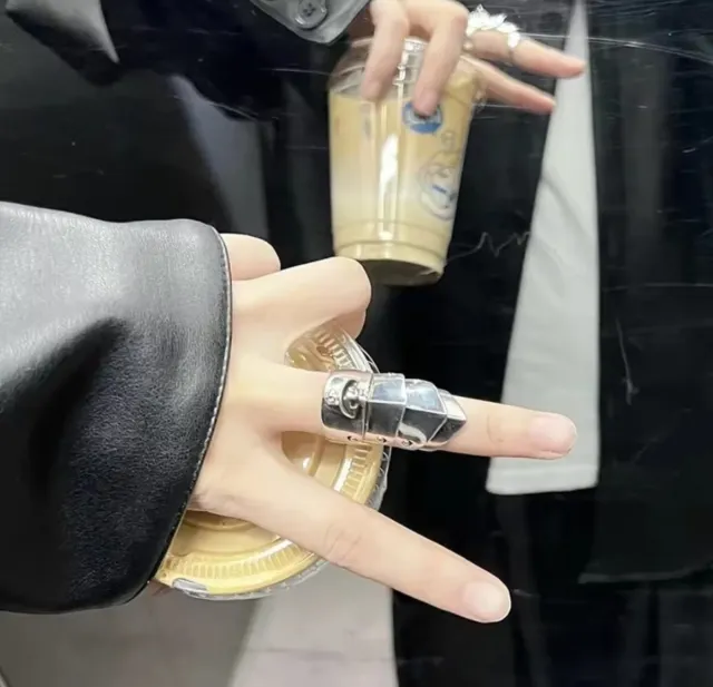 Anillo Cosplay Anime Plata Ajustable