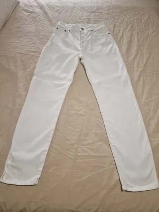 Pantalón vaquero blanco Purificación García