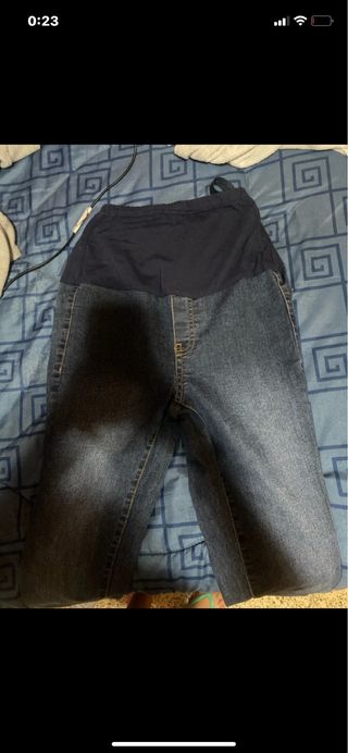 Pantalones premamá vaqueros azules