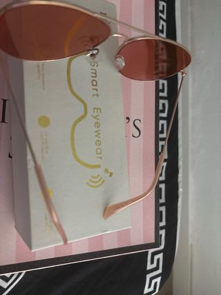 Gafas de sol aviador espejo rosa y dorado