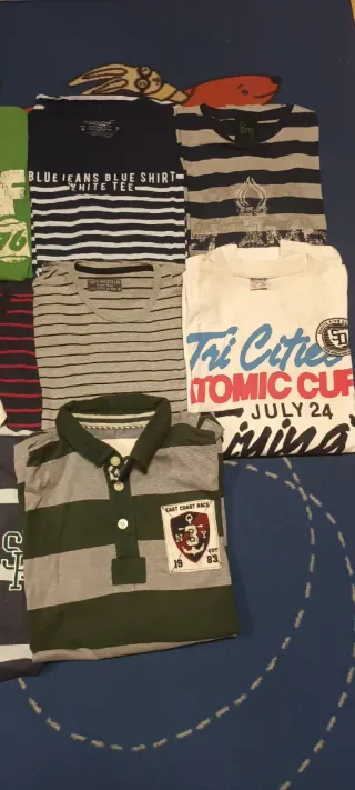 Lote camisetas  polos Hombre Talla L/M manga larga