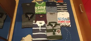 Lote camisetas  polos Hombre Talla L/M manga larga