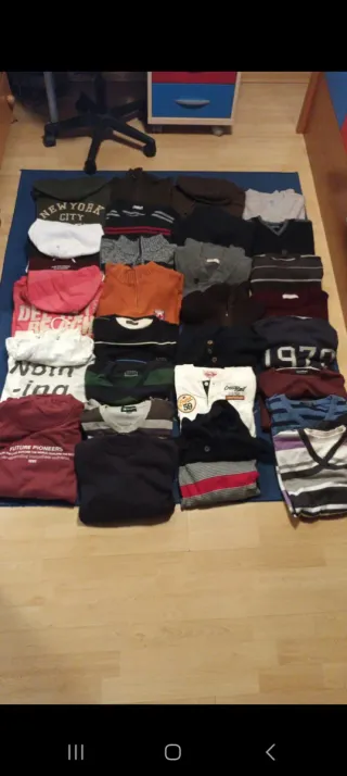 Lote Ropa Hombre 28 jerseys y sudaderas Talla L 