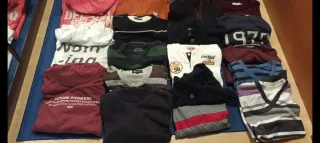 Lote Ropa Hombre 28 jerseys y sudaderas Talla L 