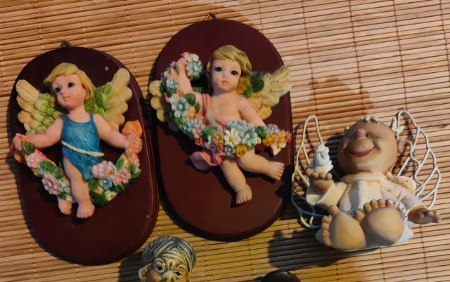 Angelitos decorativas vintage, querubín
