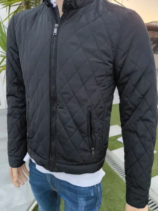 Chaqueta acolchada hombre azul marino 
