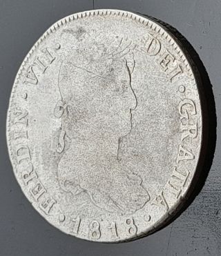 8 Reales 1818 M NG-Guatemala ¡Plata! Fernando VII
