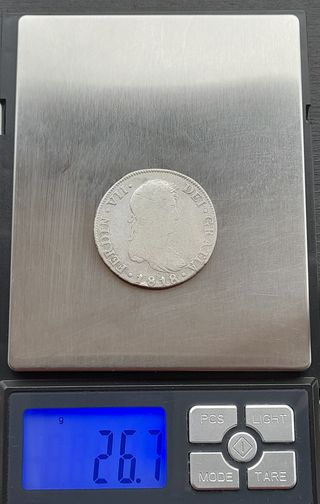 8 Reales 1818 M NG-Guatemala ¡Plata! Fernando VII