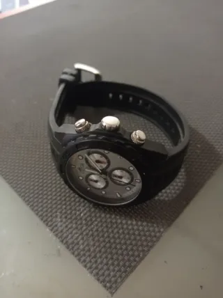 Reloj Lotus Cronógrafo Negro y Plateado
