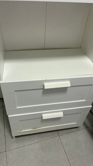 Estantería blanca con cajones Ikea