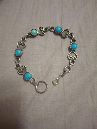 Bracciale vintage argento 925 e turchese