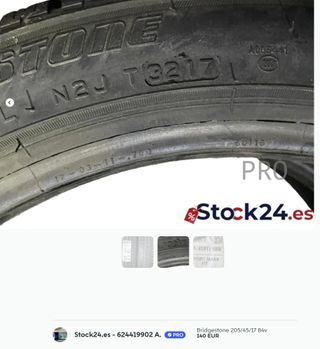 Bridgestone 205/45/17 84v (2 UD )