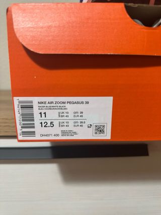 Nike Air Zoom Pegasus 39 Talla 45 Nuevas