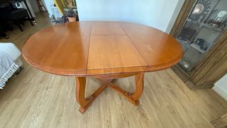 Mesa redonda 100 Ø extensible de madera