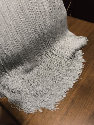 Flecos de Rayón Gris Claro 35cm

