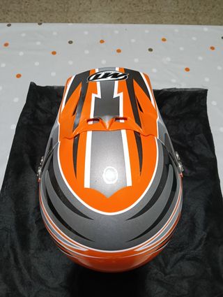 Casco Motocross Infantil Naranja/Gris Marca MT