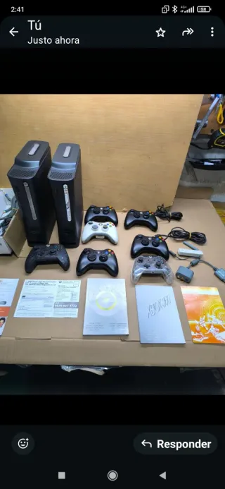 2 Xbox 360 Negras + Mandos y Accesorios