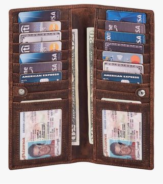 Cartera Larga de Cuero 100% real para hombre.