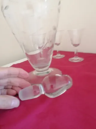 Juego de cristal labrado
