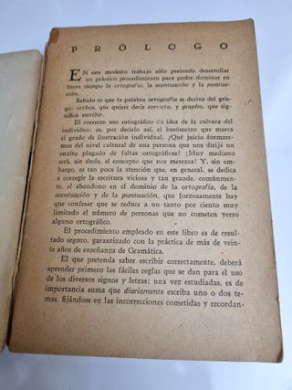 1940- Antiguo Libro de Ortografía Práctica