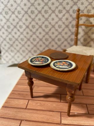 Coppia piatti miniatura frutta dollshouse
