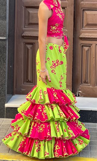 Traje de Flamenca 2 Piezas T 3840 regalo corpiño 