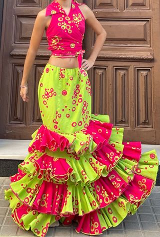 Traje de Flamenca 2 Piezas T 3840 regalo corpiño 