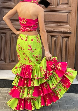 Traje de Flamenca 2 Piezas T 3840 regalo corpiño 
