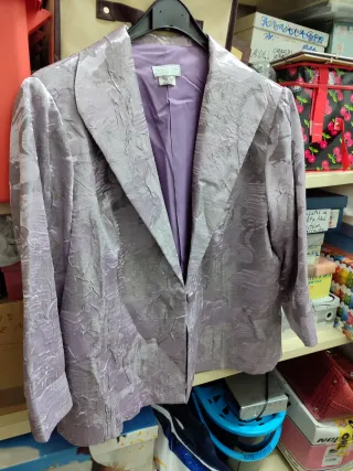 Traje de señora eventos púrpura/plata