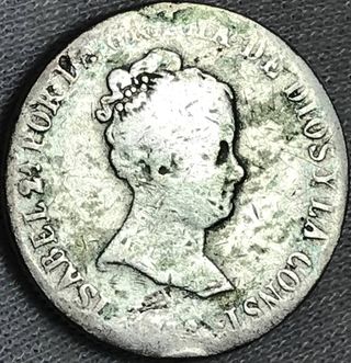 4 Reales Plata Isabel II Sevilla 1846 + Regalo