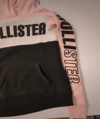 Sudadera Hollister rosa y negra