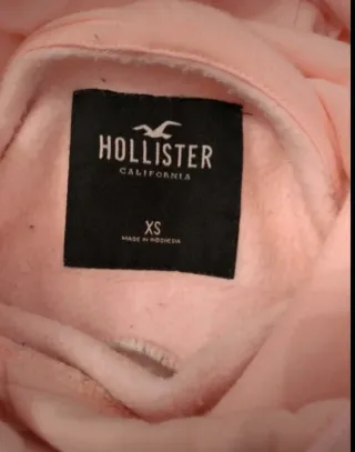 Sudadera Hollister rosa y negra