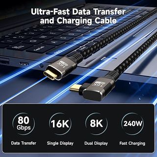 Cable USB-C a USB-C 2m Ángulo Recto