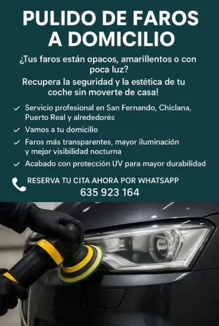 PULIDO DE FAROS. A domicilio