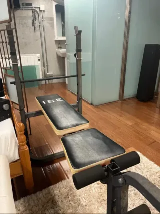 Banco de pesas ISE con soporte para barra
