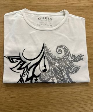 T-shirt Guess S bianca con stampa