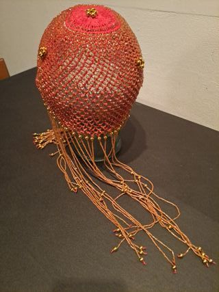 Gorro danza del vientre con flecos y monedas