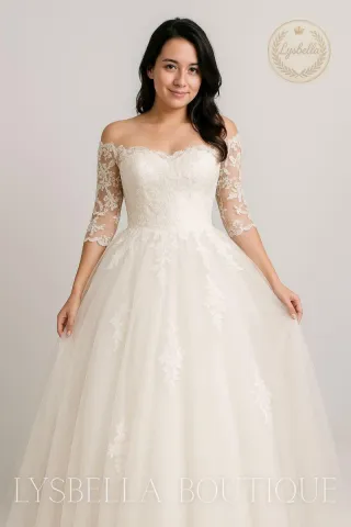 Vestido de Novia Lysbella Hombros Descubiertos